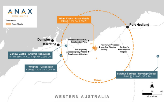 Artemis Resources Anax Metals map